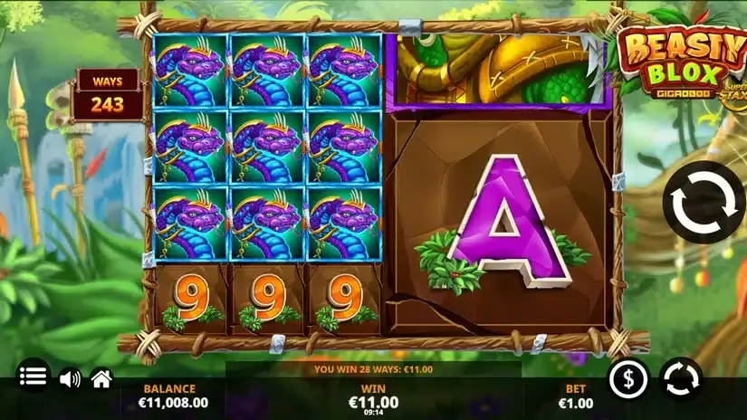 Beasty Blox Gigablox slot screenshot 2