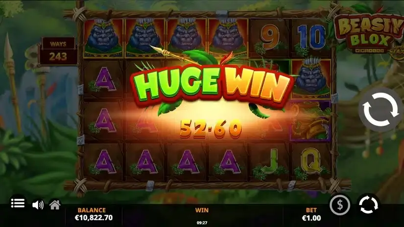 Beasty Blox Gigablox slot screenshot 