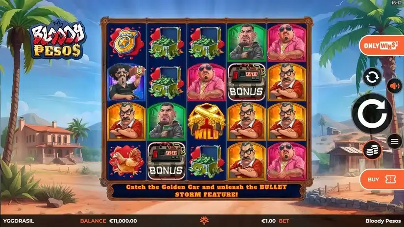 Bloody Pesos slot screenshot 