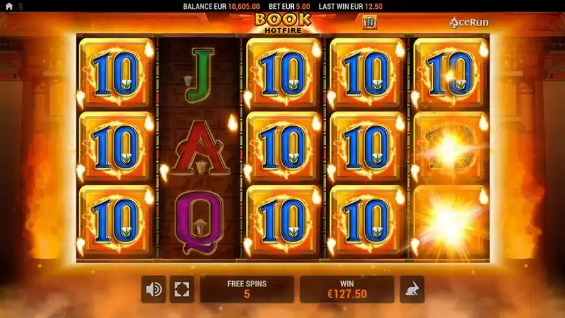 Book HOTFIRE slot screenshot 4