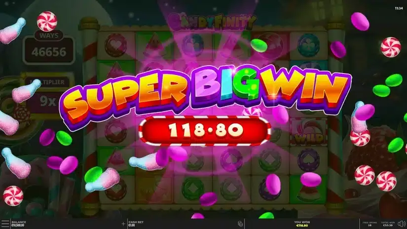 Candyfinity slot screenshot 