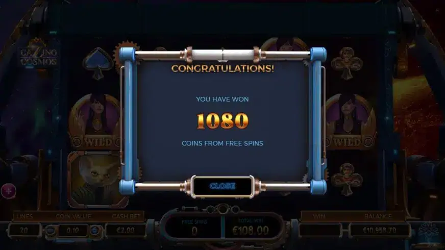 Cazino Cosmos slot screenshot 