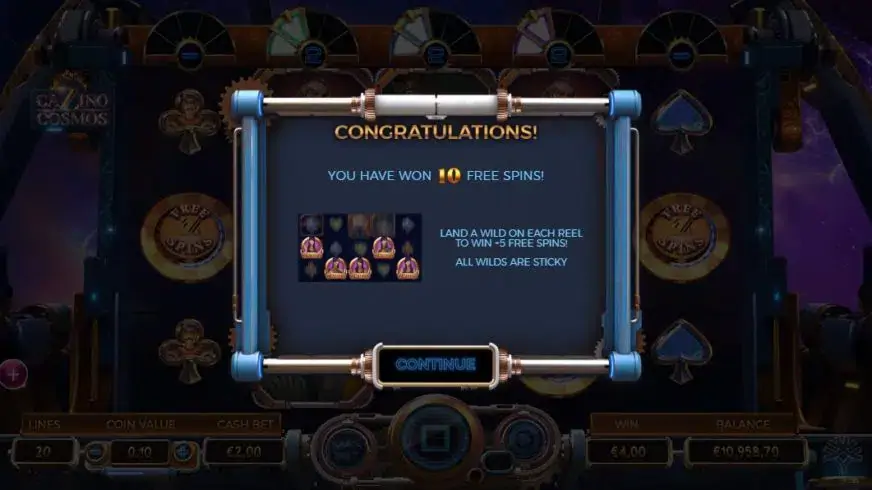 Cazino Cosmos slot screenshot 5