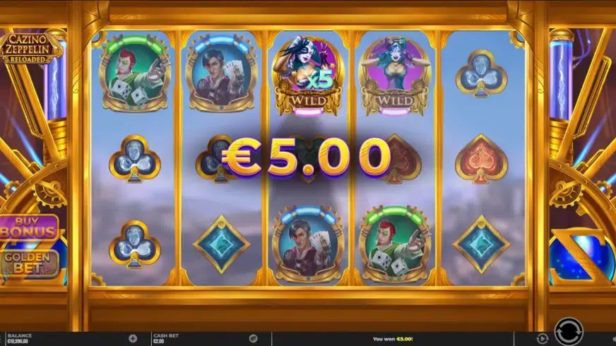 Cazino Zeppelin Reloaded slot screenshot 2