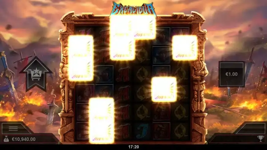 Excalibur VS Gigablox slot screenshot 2
