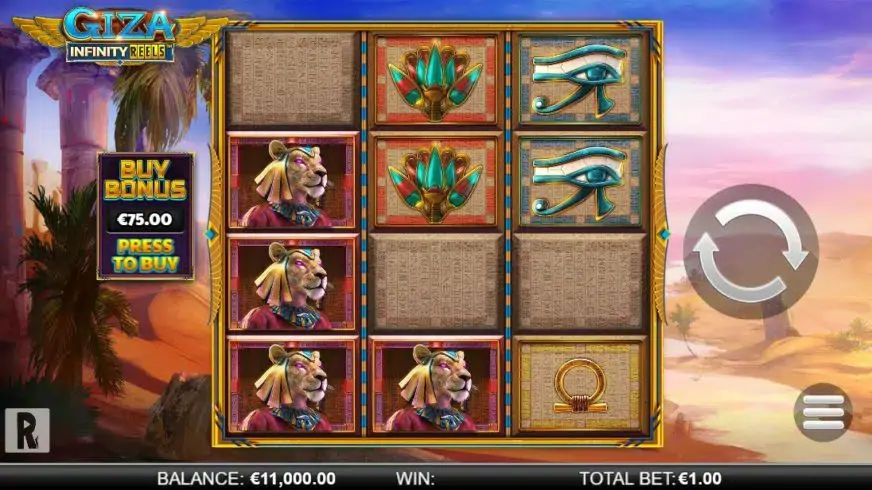 Giza Infinity Reels slot screenshot 