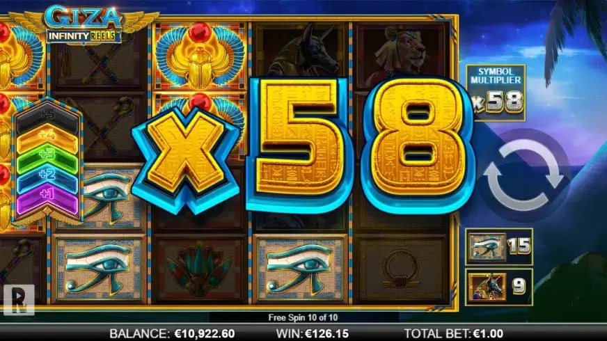 Giza Infinity Reels slot screenshot 