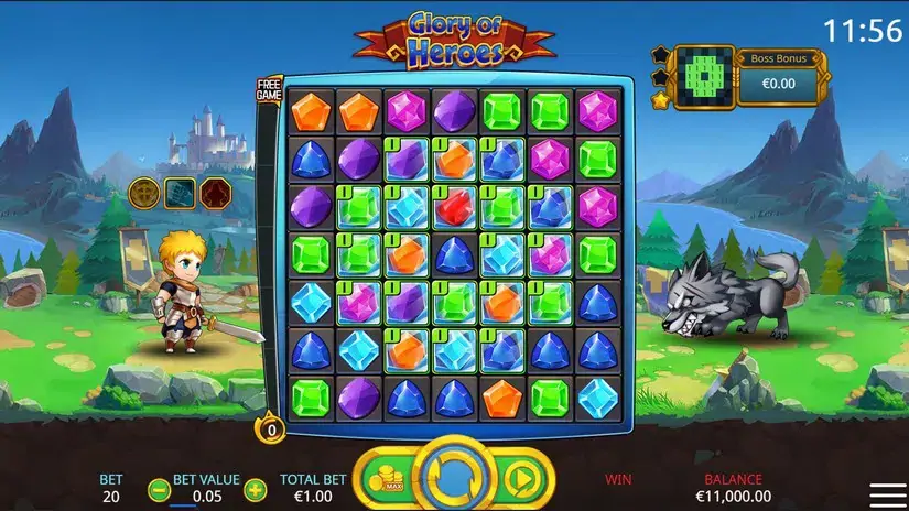 Glory of Heroes slot screenshot 2