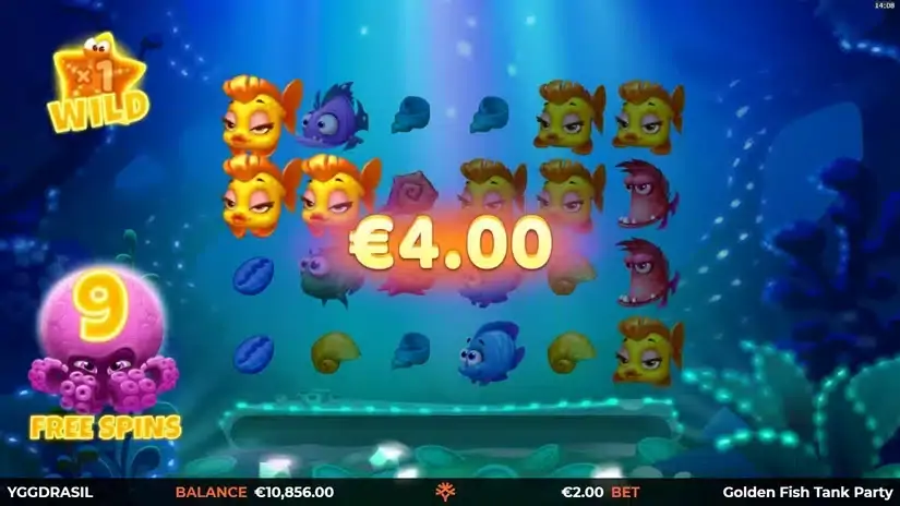 Golden Fish Tank Party slot screenshot 3