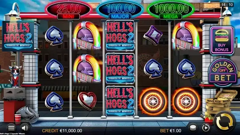 Hell’s Hogs 2 Squelin’ Wheels slot screenshot 1