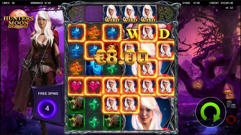 Hunters Moon Gigablox slot screenshot 