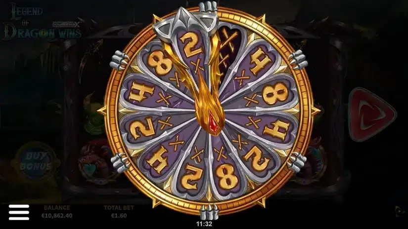 Legend of the Dragon Wins DoubleMax slot screenshot 2