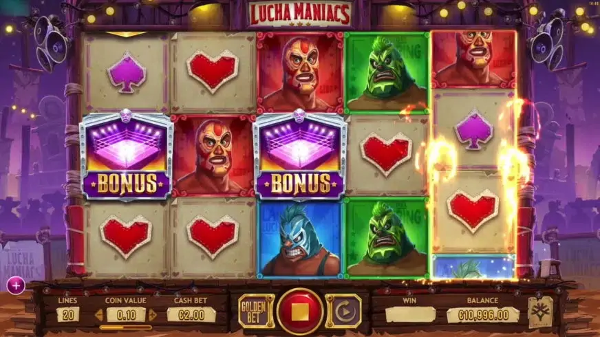 Lucha Maniacs slot screenshot 2