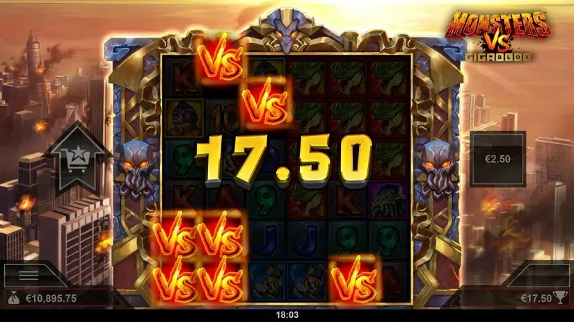 Monsters vs Gigablox slot screenshot 3