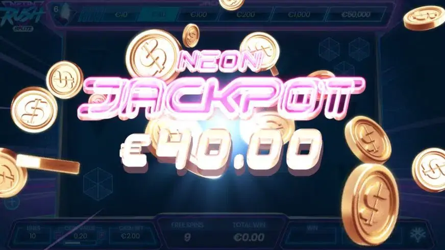 Neon Rush Splitz slot screenshot 6
