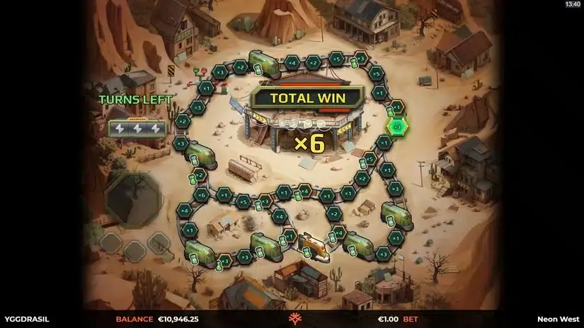 Neon West slot screenshot 