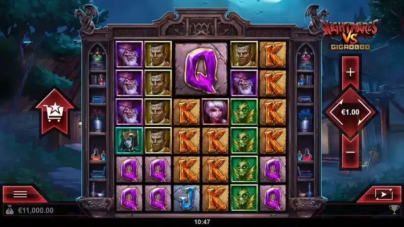 Nightmares VS GigaBlox slot screenshot 