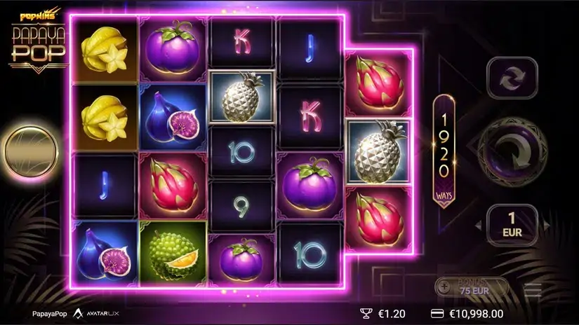 PapayaPop slot screenshot 2