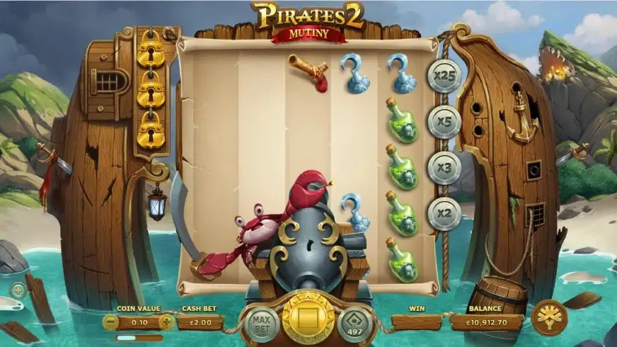 Pirates 2 Mutiny slot screenshot 3