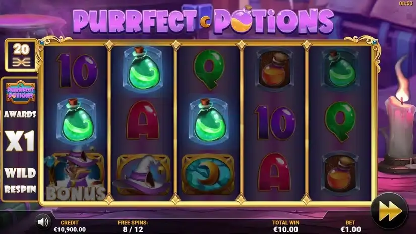 Purrfect Potions slot screenshot 4