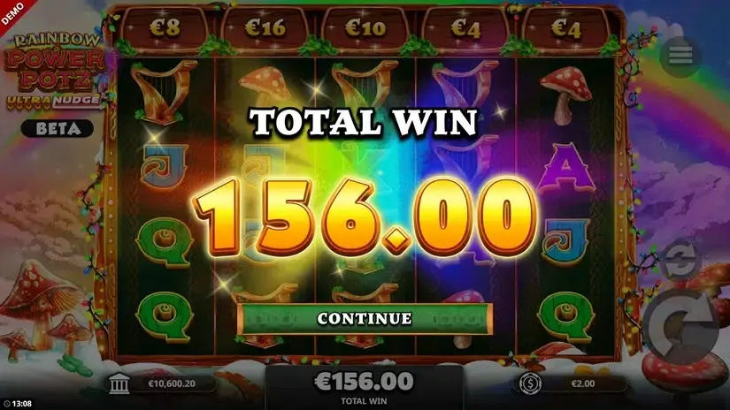 Rainbow Power Pots slot screenshot 8