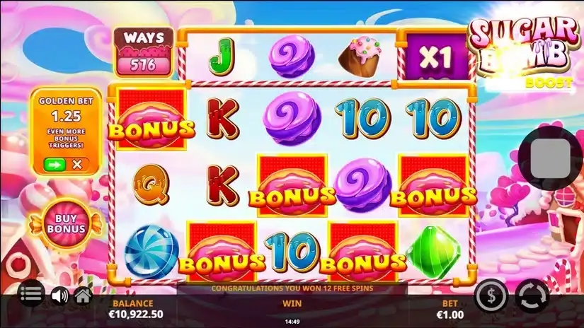Sugar Bomb MultiBoost slot screenshot 2