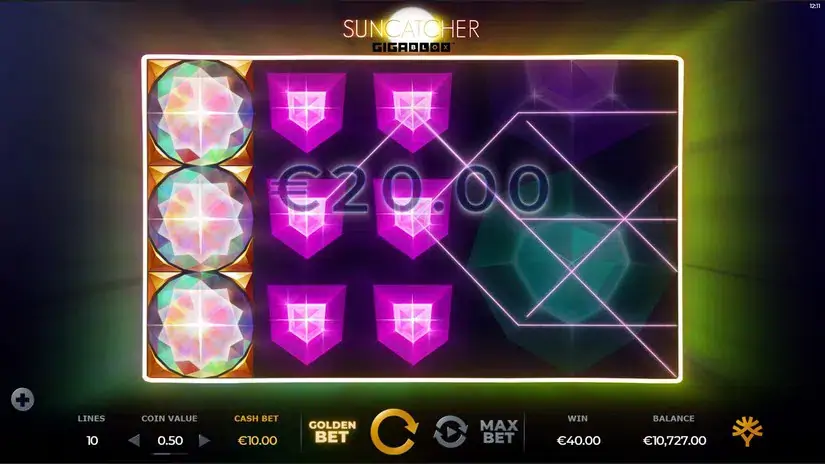 Suncatcher Gigablox slot screenshot 
