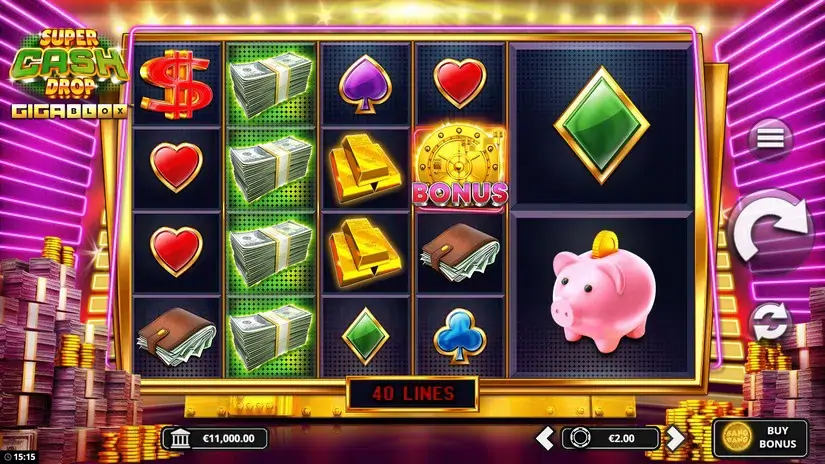Super Cash Drop Gigablox slot screenshot 1