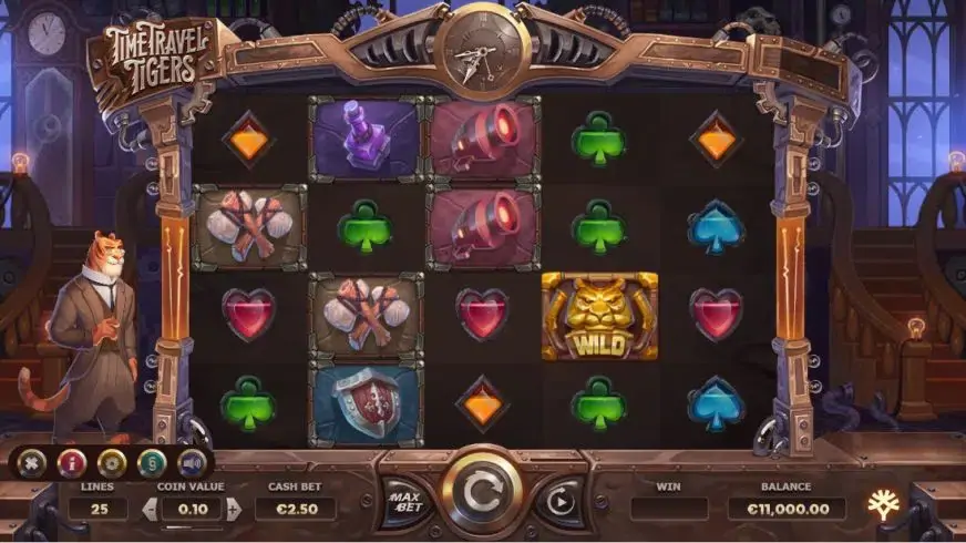 Time Travel Tigers slot screenshot 