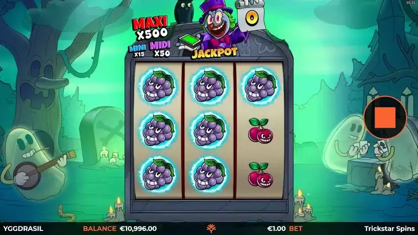 Trickstar Spins slot screenshot 3