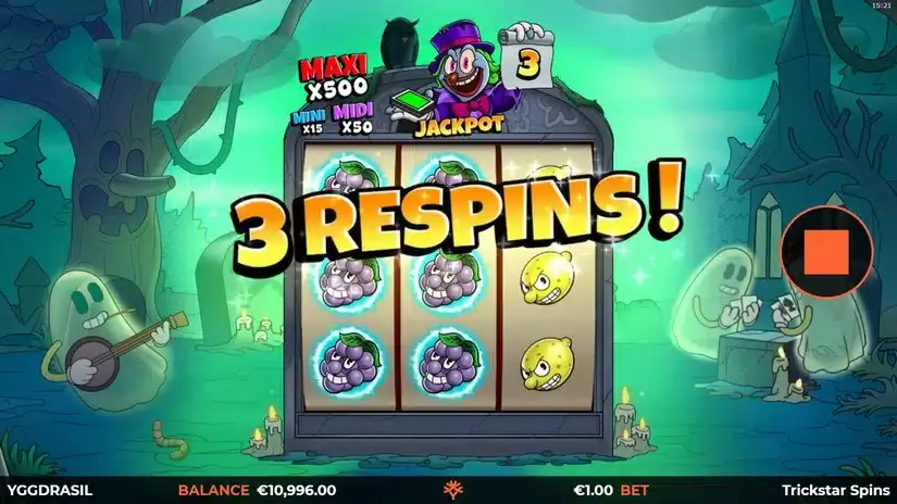 Trickstar Spins slot screenshot 2