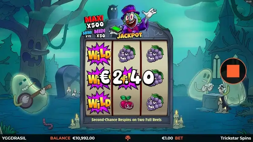 Trickstar Spins slot screenshot 