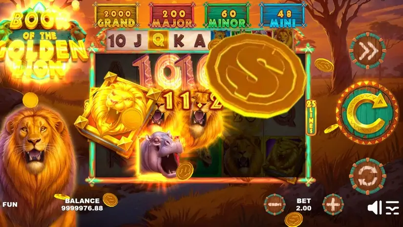 Book of the Golden Lion slot screenshot 3