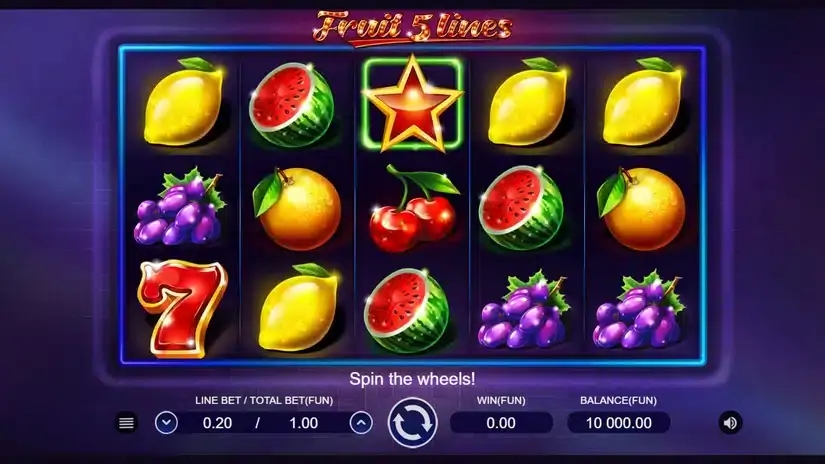 Fruit 5 Lines slot screenshot 1