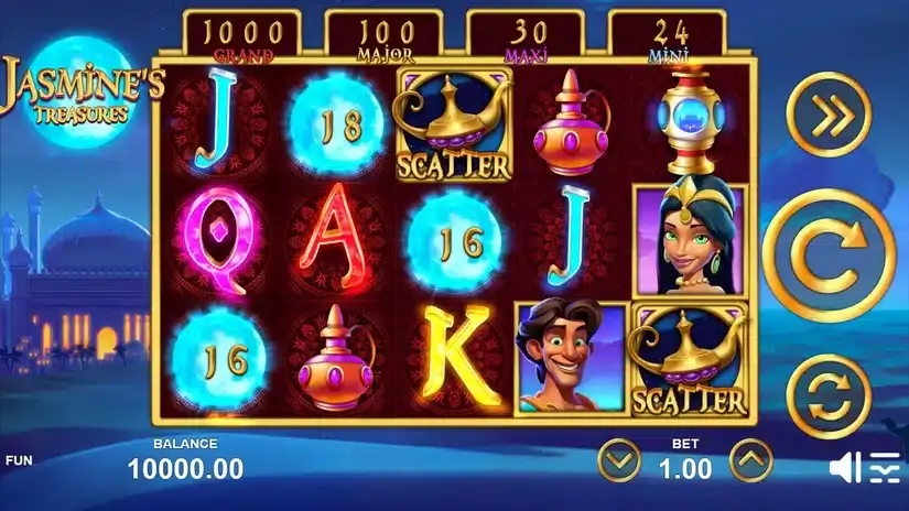 Jasmine’s Treasures slot screenshot 